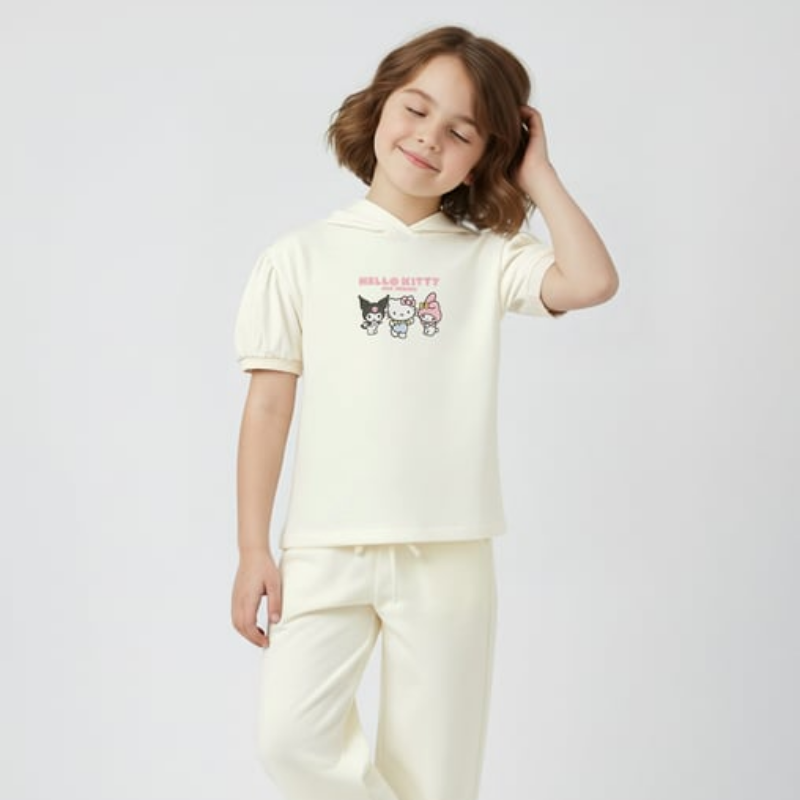 Girls Hello Kitty Print Trousers Set